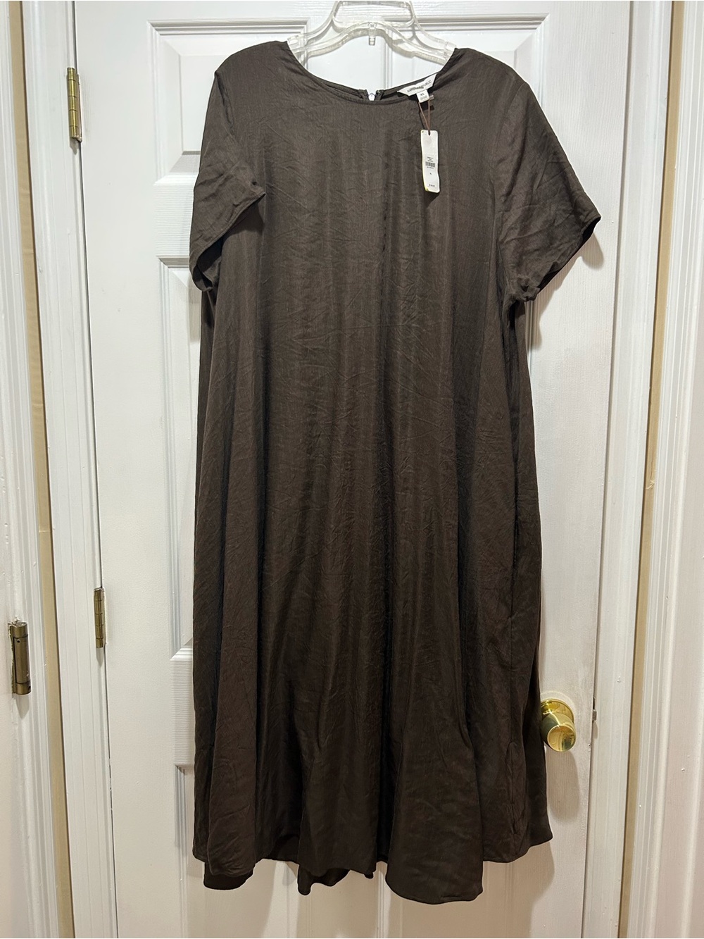 NWT banana republic XL viscose linen trapeze maxi dress - Picture 8 of 8